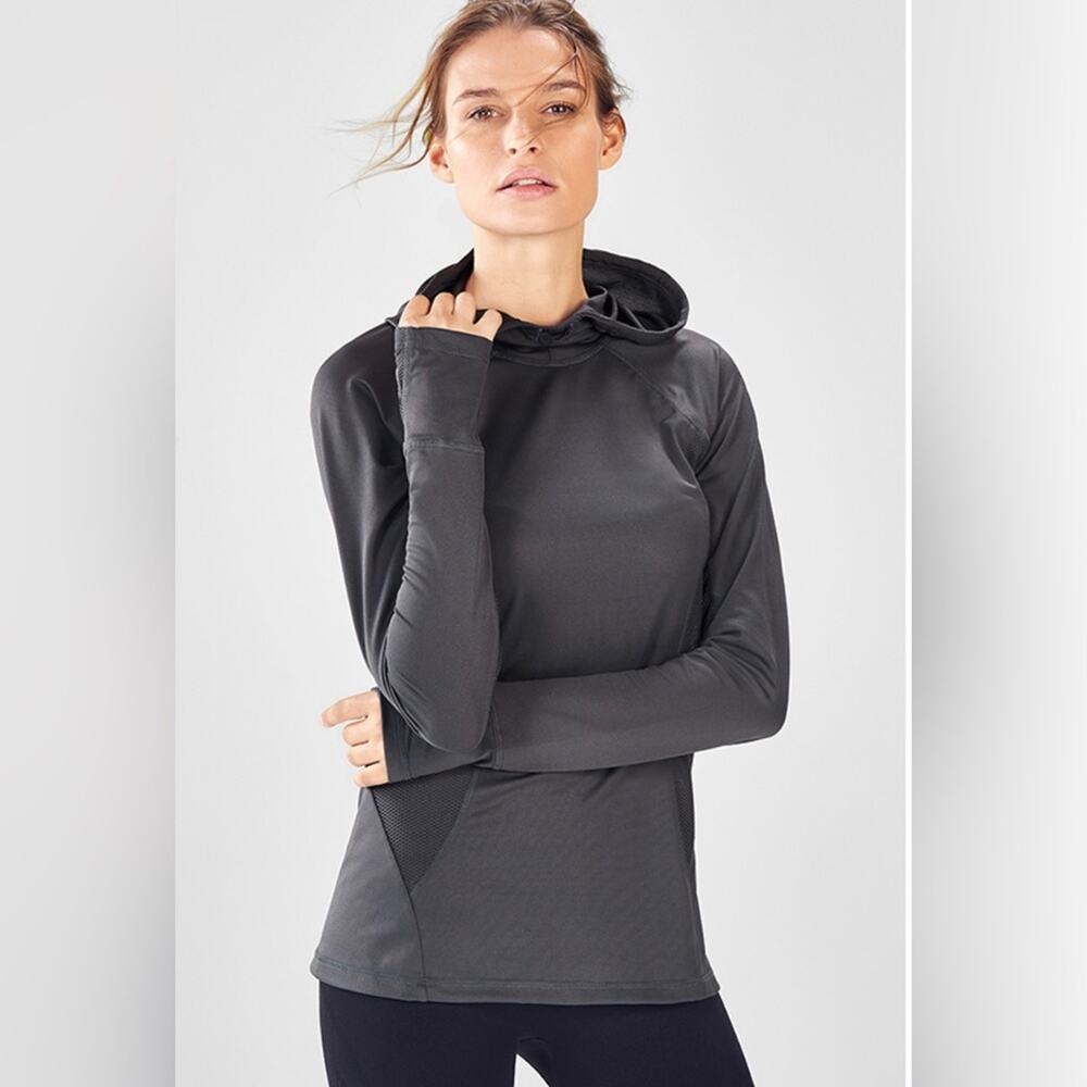 Fabletics Alecia Performance Athletic Gray Pullov… - image 1